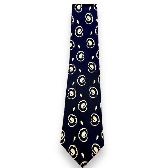 Perry Ellis Mens Silk Dress Tie Made in USA Vintage Geometric Pattern 56" 3.75" - Picture 4 of 11